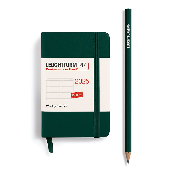 Weekly Planner Mini (A7) 2025, Forest Green, English