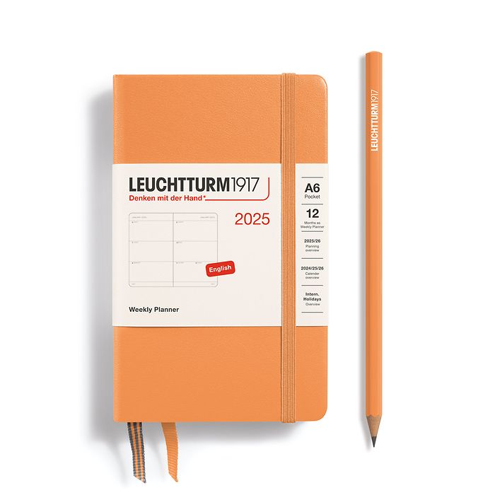 Weekly Planner Pocket (A6) 2025, Apricot, English