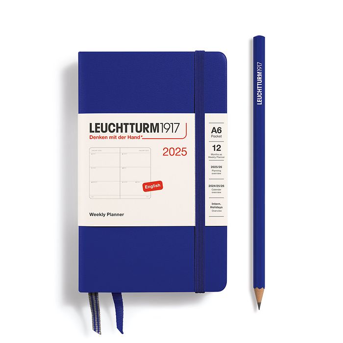 Weekly Planner Pocket (A6) 2025, Ink, English