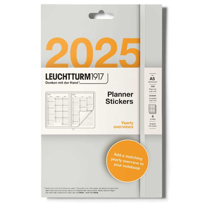 Planner Stickers 2025, Yearly overviews, English