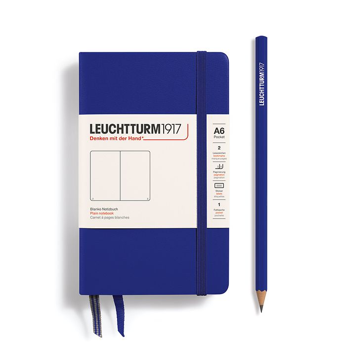 Notebook Pocket (A6), Hardcover, 187 numbered pages, Ink, plain