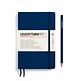 Notebook Paperback (B6+), Softcover, 123 numbered pages, Navy, ruled